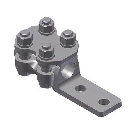 Burndy Al Bolted Terminal, Cable to Flat, 600-900 kcmil(Al/Cu), 477-795 kcmil( NAR42A2N